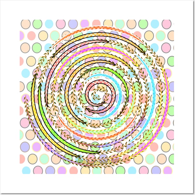 Spotty Spiral Polkadotty Wall Art by imaginachine